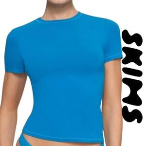 SKIMS • Mykonos RIBBED Short Sleeve T-Shirt : RARE ! Limited Edition